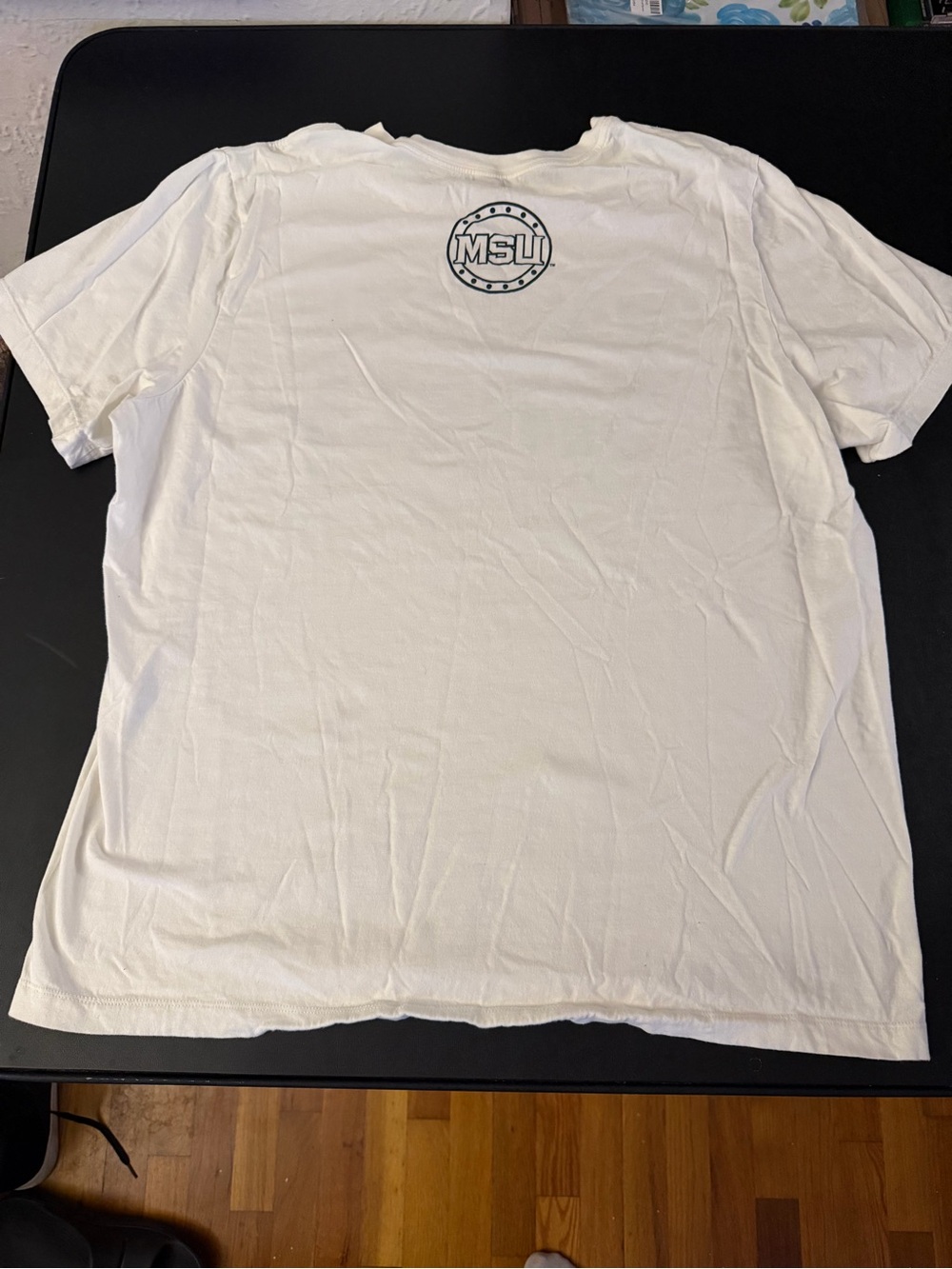 Nike White Short-Sleeve 'Raise Your Shield' Graphic Tee with Green Print - Picture 4 of 5